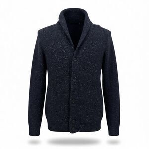 Theory Men’s Speckled Wool Cardigan Sweater Pockets Shawl Neck Size M